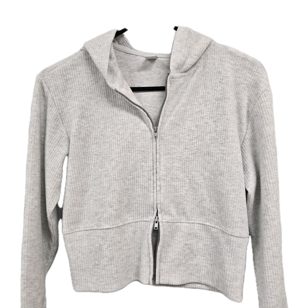 Old Navy Kid Cozeplush 2-Way-Zip Hoodie Soft Comfy Cozy Light Heather Gray 14-16